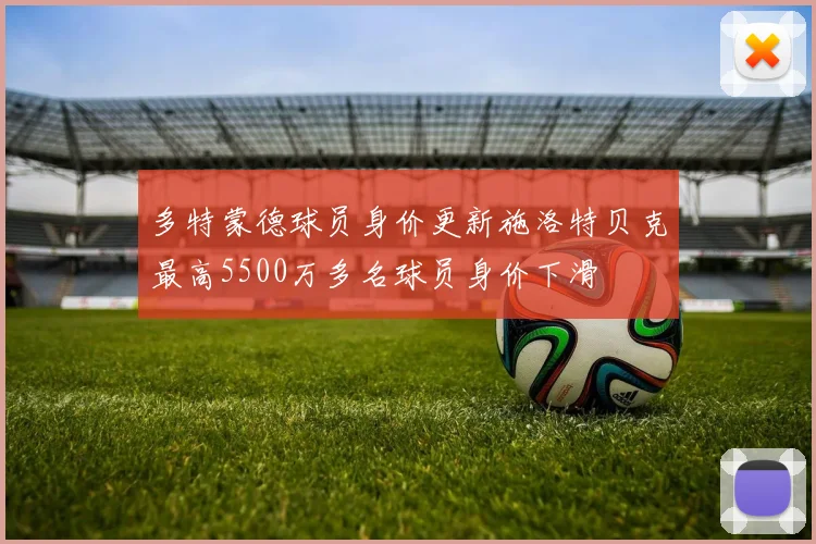 多特蒙德球员身价更新施洛特贝克最高5500万多名球员身价下滑